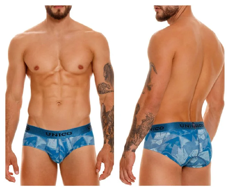 Vintage - style men's briefs for a retro lookUnico 23080101102 Escantillon Briefs Color 46-Blue