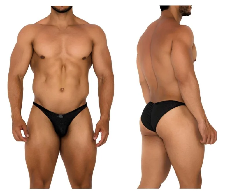 Bright - colored men's briefs for a bold statementXtremen 91186 Mesh Bikini Color Black