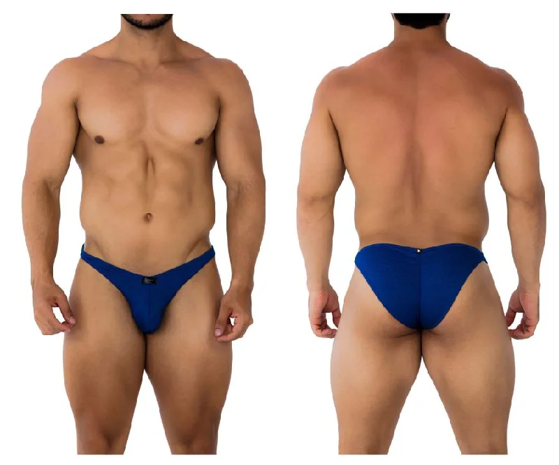 Antimicrobial men's briefs for hygieneXtremen 91192 Jacquard Bikini Color Royal Blue