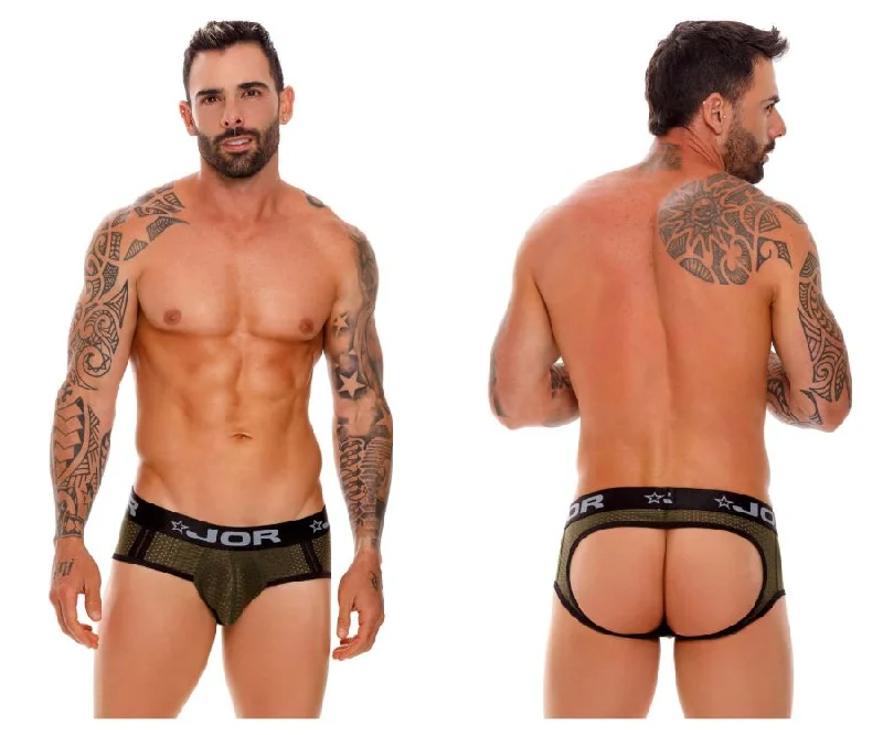 Men's briefs with a quick - dry featureJOR 1636 Electro Jockstrap Color Green