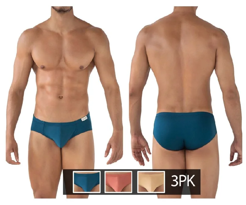 Full - back men's briefs for maximum coverageClever 519961 3PK Australian Latin Briefs Briefs Color Blue-Ochre-Gold