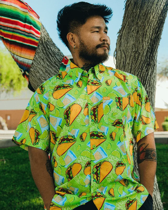 Plus Size Men's Striped Chambray Casual Shirts with a Spread Collar for a Preppy AppearanceRim Liquor Party Shirt