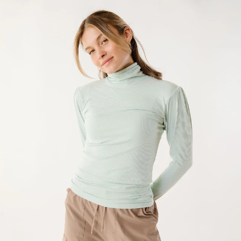 Men's Tailored Fit Checkered Casual Shirts in Multicolor for a Smart - Casual EnsembleTessa Long Sleeve, Mint Ice