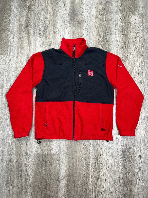 Black & Red Jacket Fleece Columbia, Size S