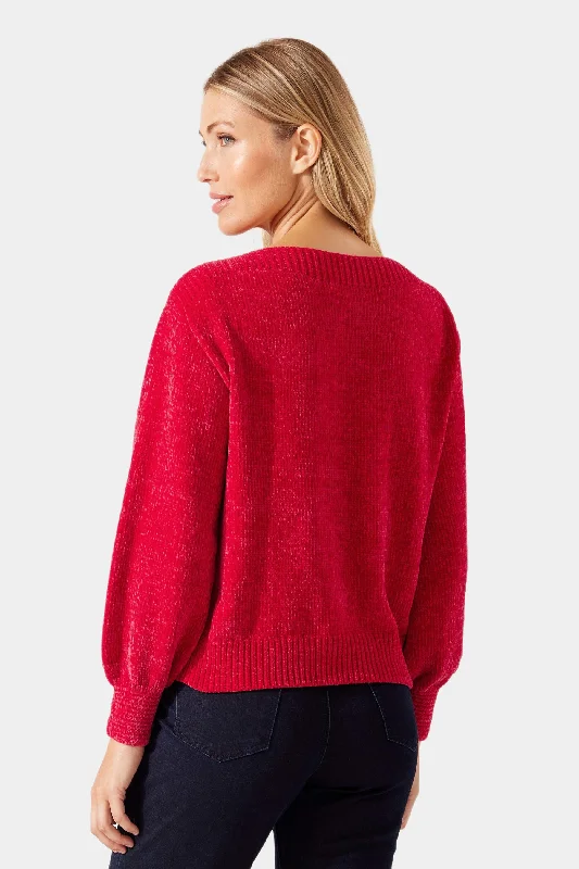 Luna Chenille Balloon Sleeve Sweater