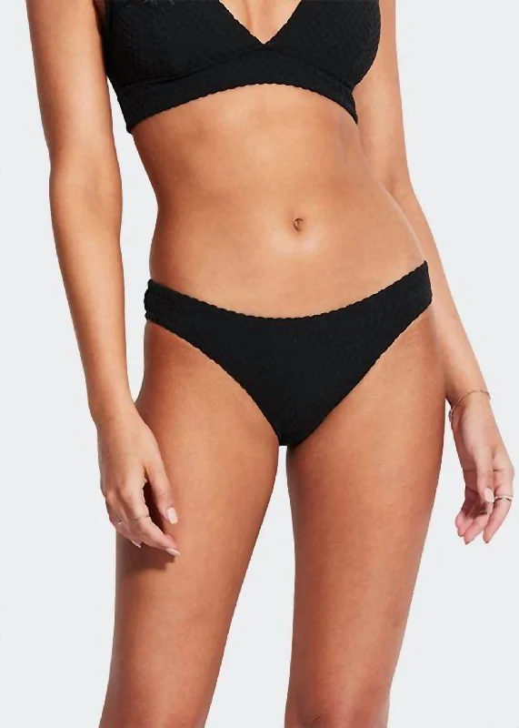 Riviera Hipster Bikini Bottom In Black