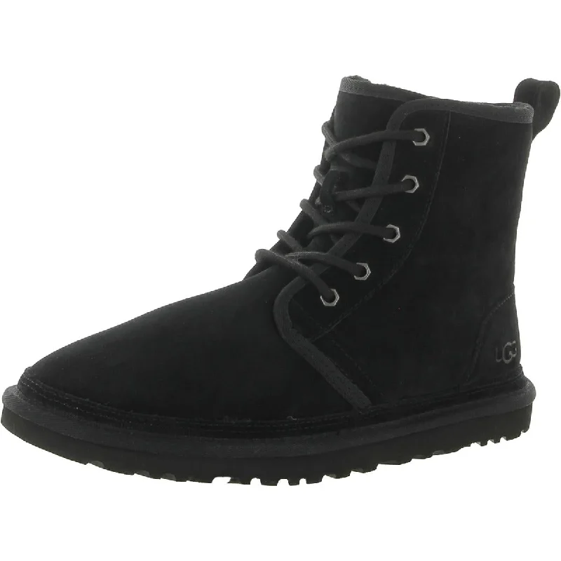 Neumel High Womens Suede Lace-Up Shearling Boots