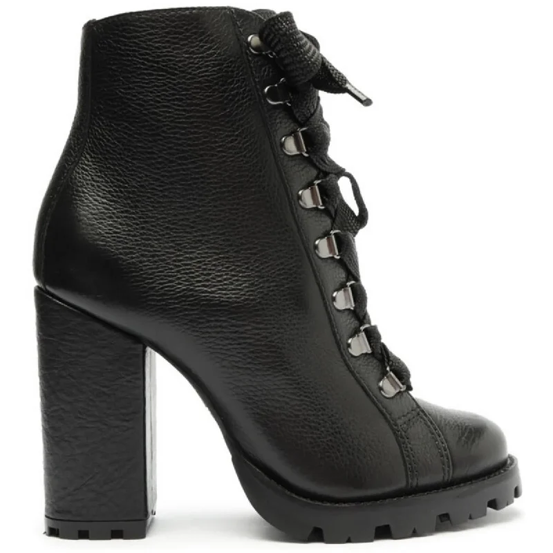 Womens Leather Pull On Booties