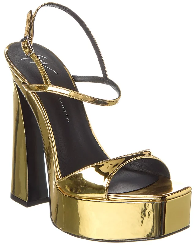 Giuseppe Zanotti Destino 100 Vinyl Platform Sandal