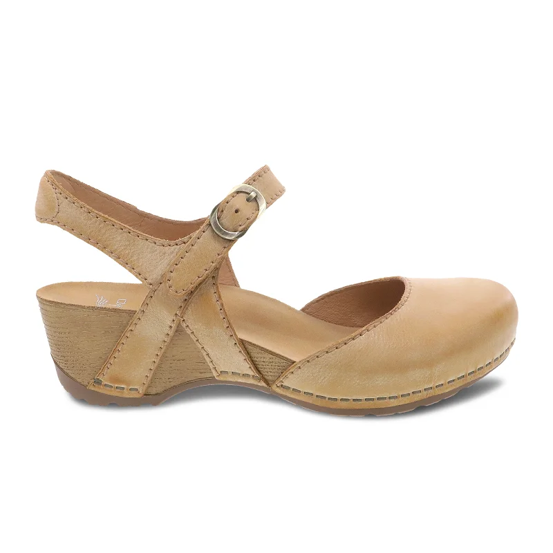 Dansko Tiffani Sandal (Women) - Tan Milled Burnished