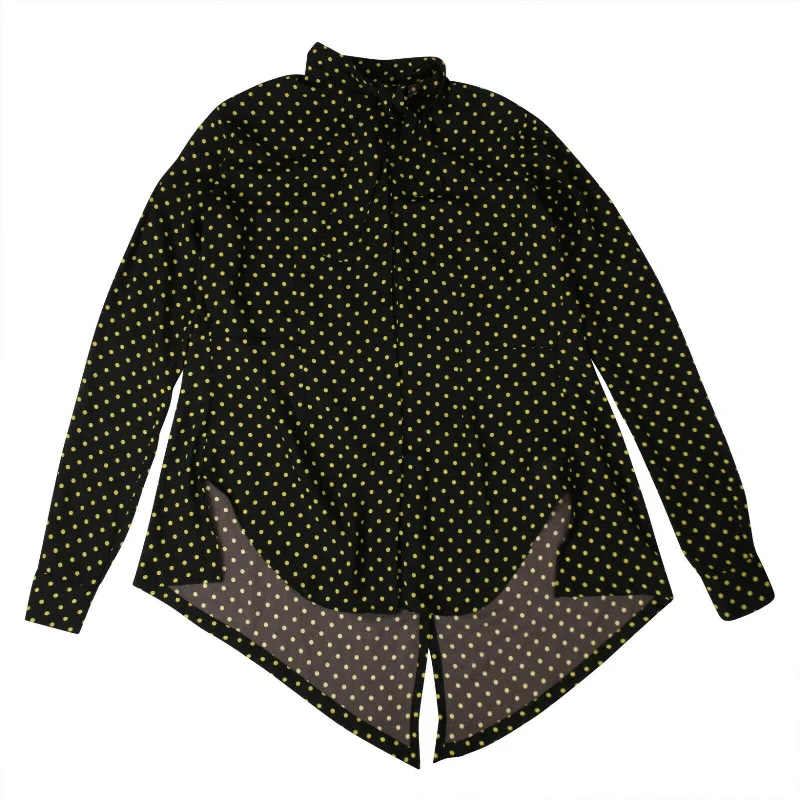 Unravel Project Polka Dot Tuxedo Shirt - Black