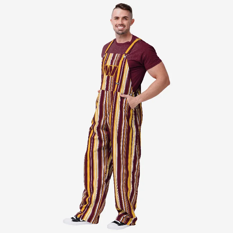 Washington Commanders Mens Hyper Stripe Bib Overalls