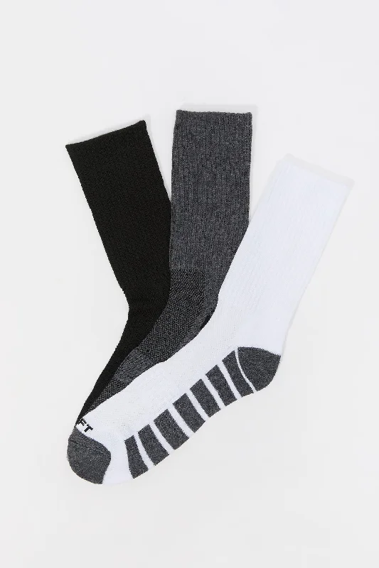 Silk men's socks for a smooth and soft touchCrew Socks (3 Pack)