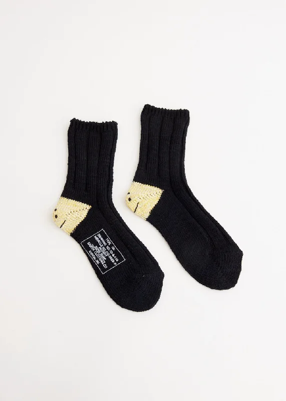 Silk men's socks for a smooth and soft touch56 Yarns MA-1 RAINBOWY HAPPY HEEL Socks