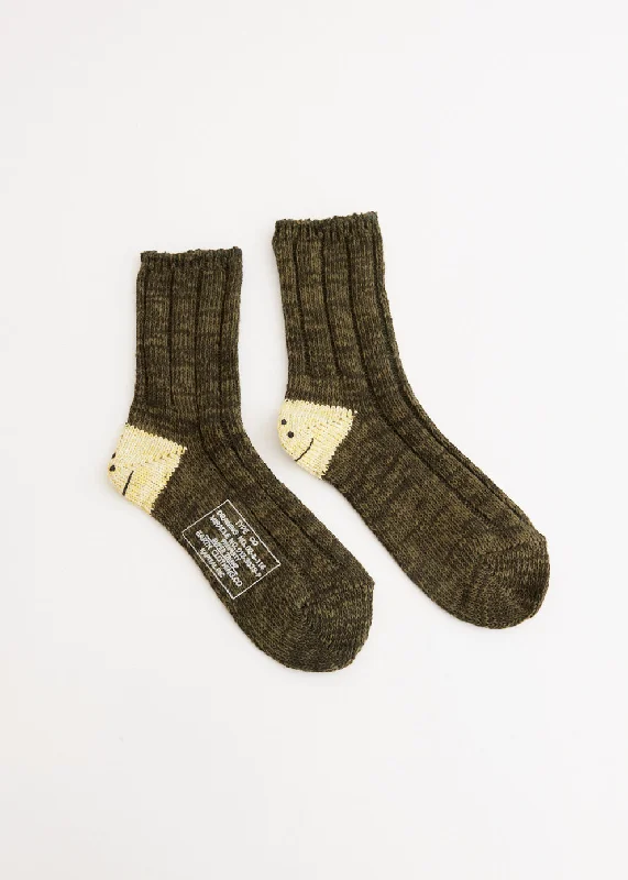 Patterned men's socks with geometric designs56 Yarns MA-1 RAINBOWY HAPPY HEEL Socks