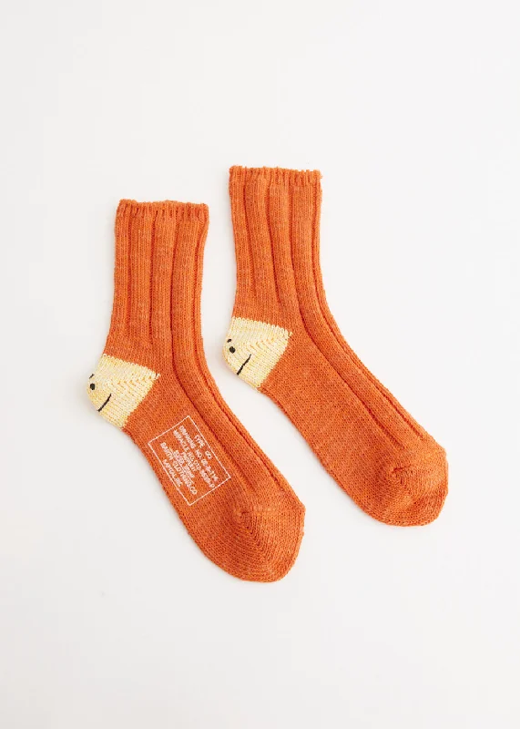 Knee - high men's socks for a vintage style56 Yarns MA-1 RAINBOWY HAPPY HEEL Socks
