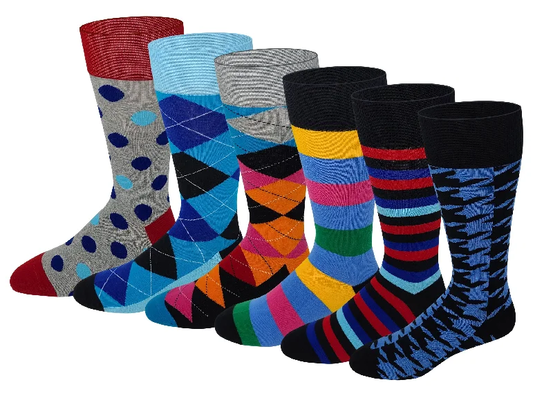 Thermal men's socks for cold climate protectionDress Socks | Combed Cotton Colorful Design | Men's (6 Pairs) Thermal men's socks for cold climate protectionDress Socks | Combed Cotton Colorful Design | Men's (6 Pairs)