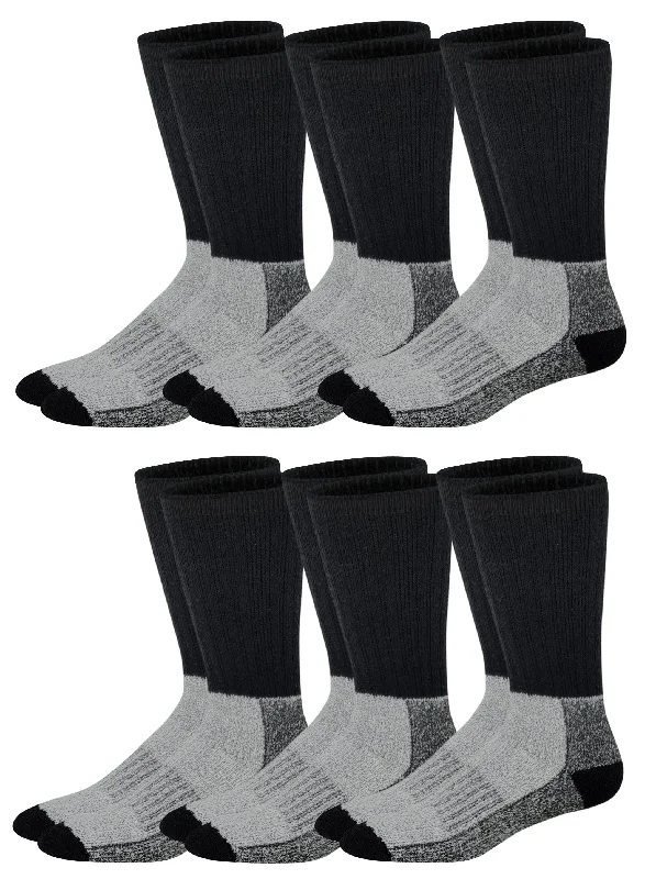 Cashmere men's socks for a luxurious feelWool Blend Thermal Socks | Heavy Weight Extreme Weather | Men's (6 Pairs)