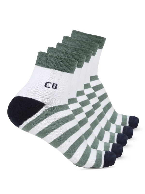 Knee - high men's socks for a vintage styleMen's Sage Green Fashion Ankle length Socks -Pack of 5
