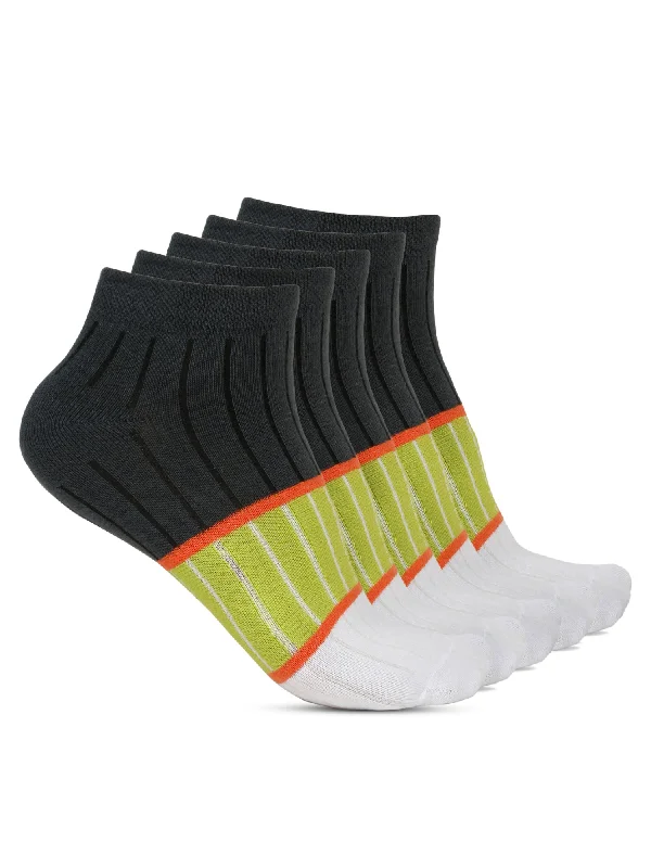 Sheer men's socks for a delicate appearanceMen's Grey Fashion Ankle length Socks -Pack of 5 Sheer men's socks for a delicate appearanceMen's Grey Fashion Ankle length Socks -Pack of 5