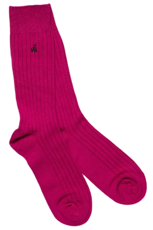 Ankle men's socks for a low - profile lookCerise Bamboo Socks