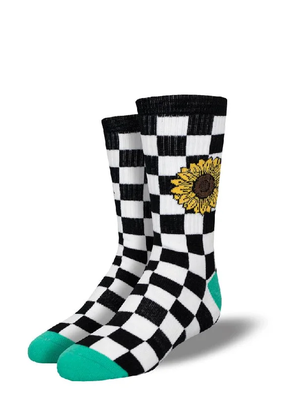 Men's crew socks with a wool blend for warmthCheck Your Flowers | Junior Active Crew Men's crew socks with a wool blend for warmthCheck Your Flowers | Junior Active Crew