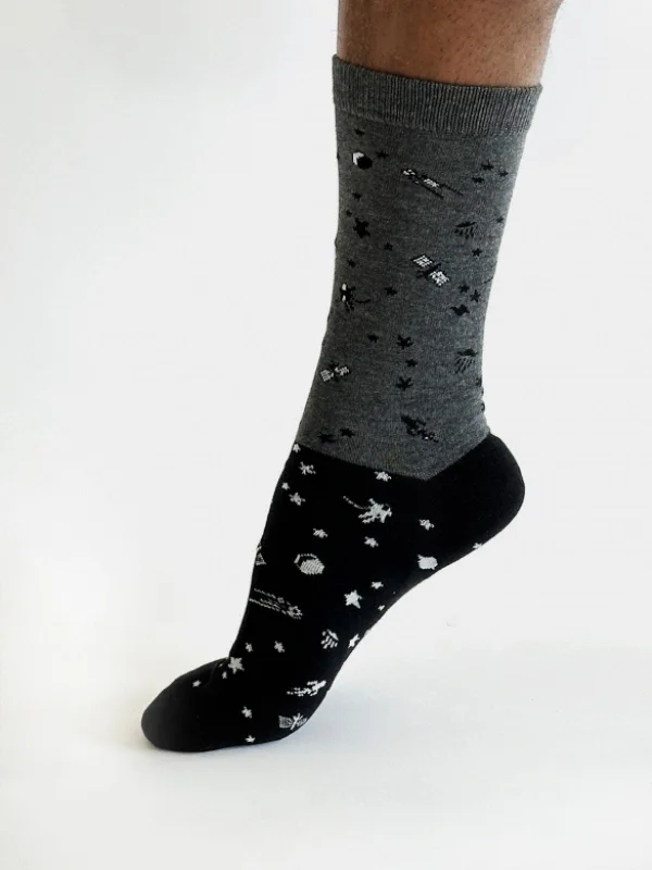 Ankle men's socks for a low - profile lookCielo Space Colour Block Bamboo Socks - Grey Ankle men's socks for a low - profile lookCielo Space Colour Block Bamboo Socks - Grey