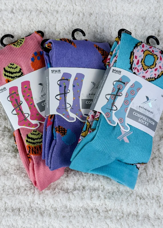 Patterned men's socks with geometric designsCompression Socks FUN