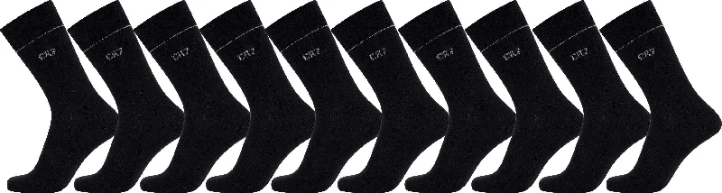 Athletic men's socks with arch supportCR7 Men's Cotton Blend 10-Pack Socks, black