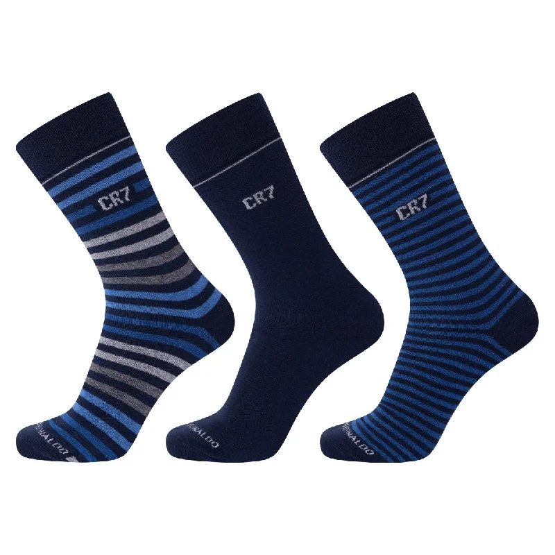 Ankle men's socks for a low - profile lookCR7 Men's Cotton Blend 3-Pack Fashion Socks, multicolor Ankle men's socks for a low - profile lookCR7 Men's Cotton Blend 3-Pack Fashion Socks, multicolor