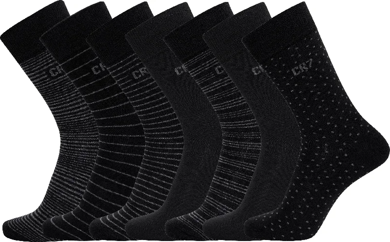 Organic men's socks for an eco - friendly choiceCR7 Men's Cotton Blend 7-Pack Socks, black Organic men's socks for an eco - friendly choiceCR7 Men's Cotton Blend 7-Pack Socks, black