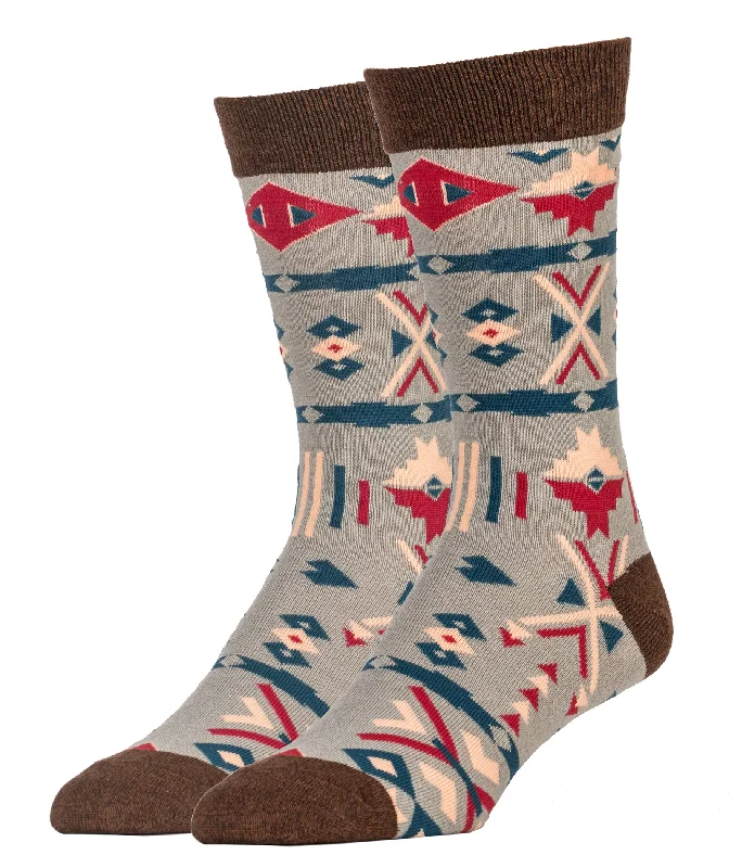 Men's crew socks with a retro - style designDandelion Sunset