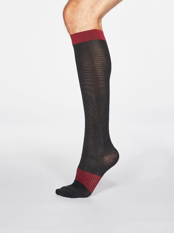 No - show men's socks for wearing with loafersDeclan Flight Socks - Black