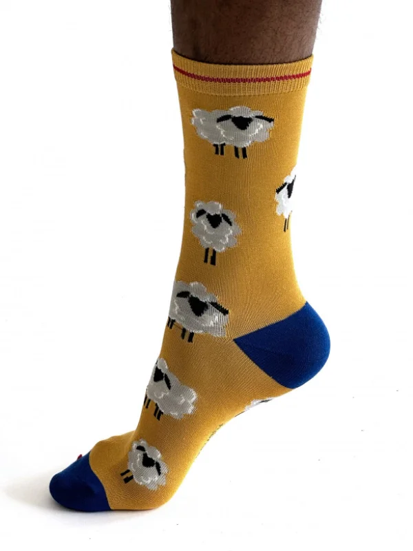 Moisture - wicking men's socks for drynessElliot Sheep Bamboo Socks - Yellow
