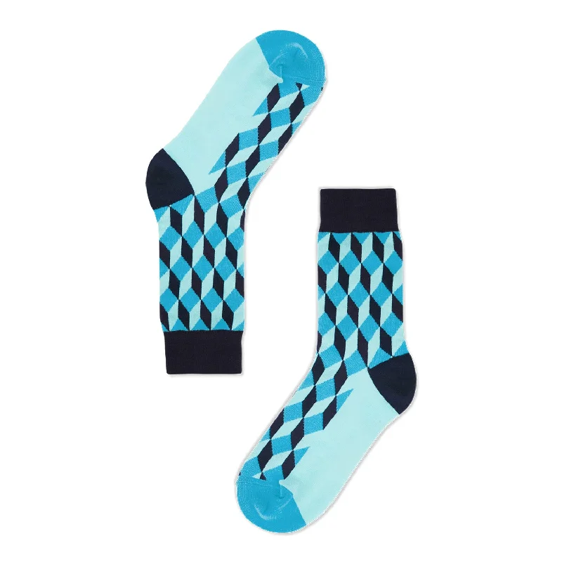 Men's crew socks with a polka - dot printGolden Rabbit Unisex Crew Socks - Cube Ice - Small Men's crew socks with a polka - dot printGolden Rabbit Unisex Crew Socks - Cube Ice - Small