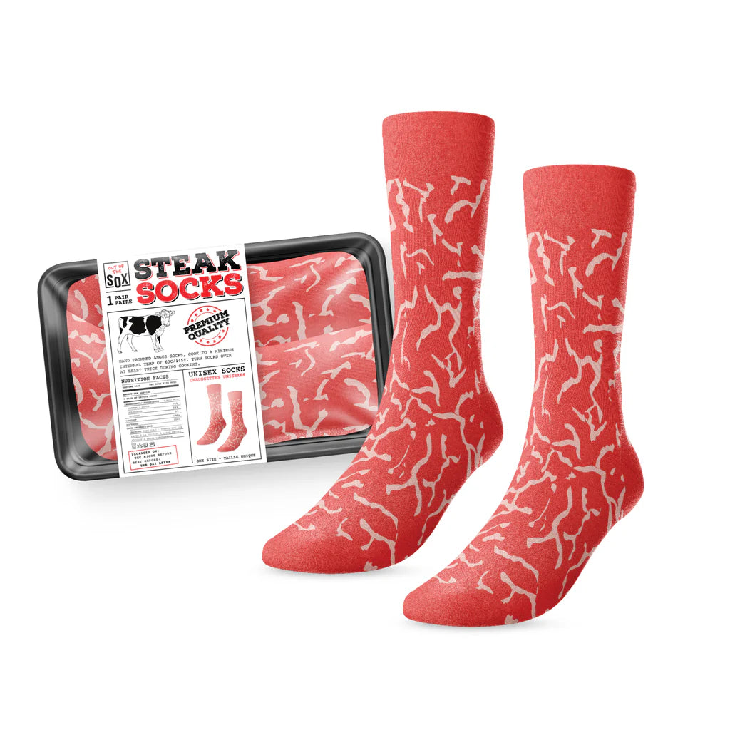 Knee - high men's socks for a vintage styleGrocery Store Meat Socks