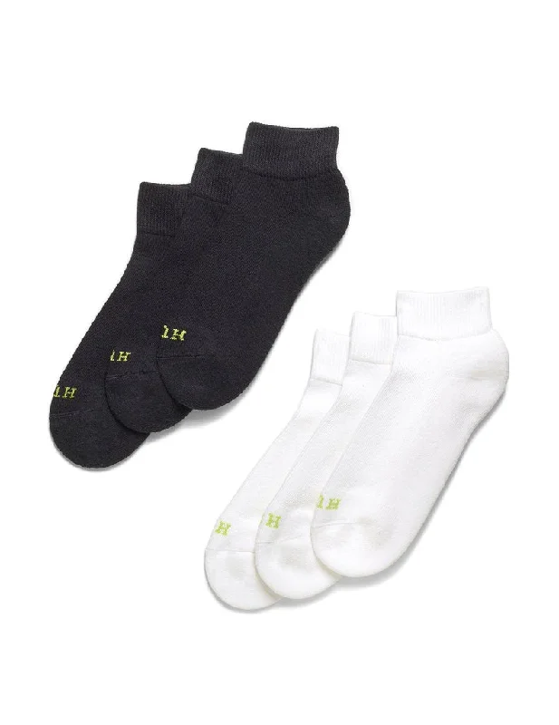 Patterned men's socks with geometric designsHue 6 Pack Quarter Top with Cushion Sport Sock Patterned men's socks with geometric designsHue 6 Pack Quarter Top with Cushion Sport Sock