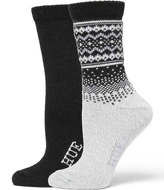 Bamboo men's socks for natural antibacterial propertiesHue Border Fairisle Boot Sock 2-Pack Bamboo men's socks for natural antibacterial propertiesHue Border Fairisle Boot Sock 2-Pack