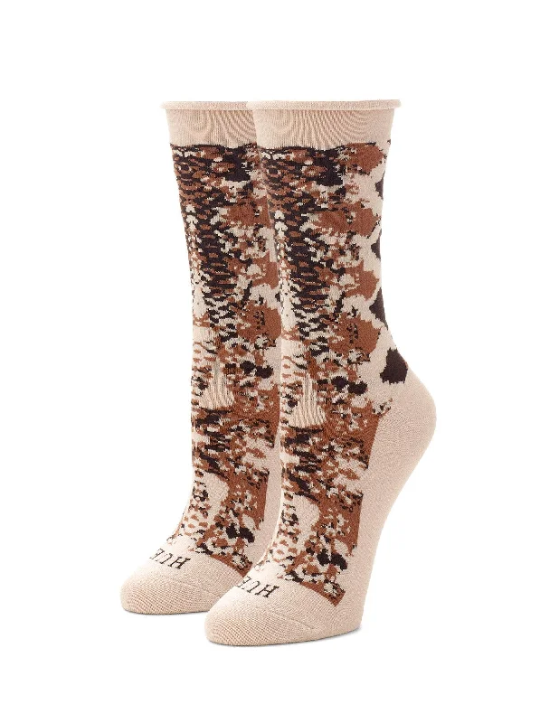 Silk men's socks for a smooth and soft touchHue Jeans Socks - Cheetah