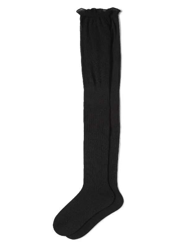 Merino wool men's socks for warmth and breathabilityHue Slouch Ribbed Over The Knee Sock Merino wool men's socks for warmth and breathabilityHue Slouch Ribbed Over The Knee Sock