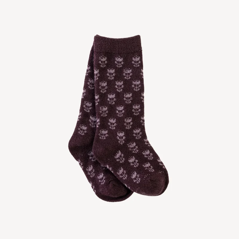 Compression men's socks for reducing swellingknee socks | mauve floral | organic cotton jacquard Compression men's socks for reducing swellingknee socks | mauve floral | organic cotton jacquard