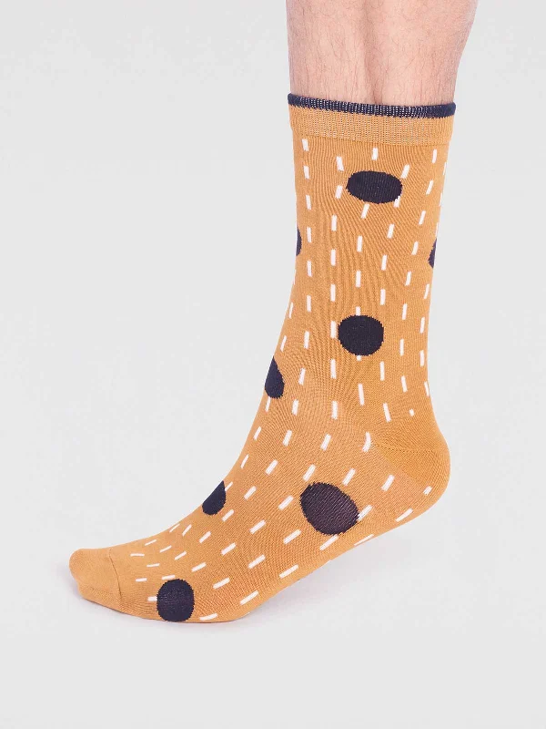 Organic men's socks for an eco - friendly choiceLeroy Bamboo Spot Socks - Mustard Yellow Organic men's socks for an eco - friendly choiceLeroy Bamboo Spot Socks - Mustard Yellow