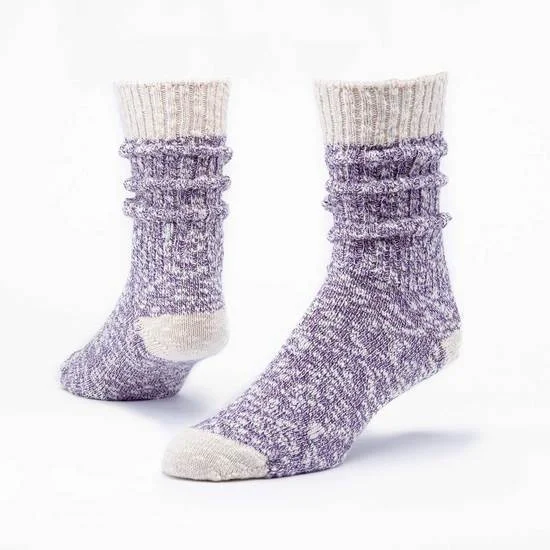 Thermal men's socks for cold climate protectionMaggie's Organics Cotton Ragg Sock - Purple Thermal men's socks for cold climate protectionMaggie's Organics Cotton Ragg Sock - Purple