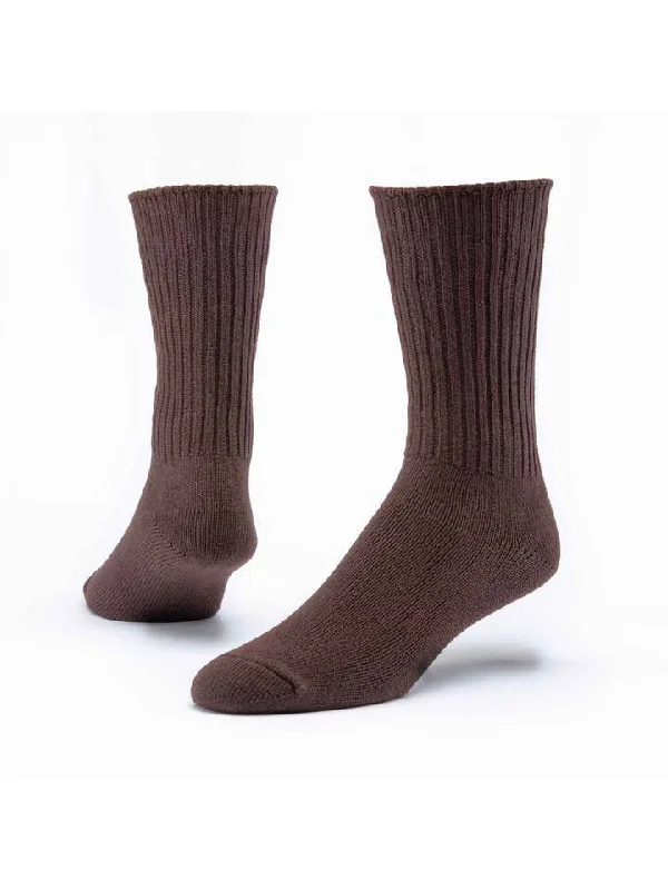 Running men's socks for sports performanceMaggie`s Organics Organic Cotton Classic Crew Sock - Chocolate