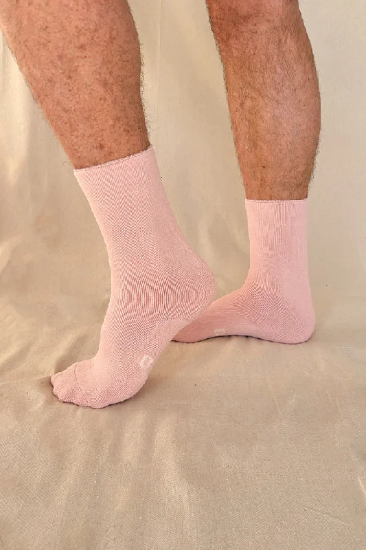 Compression men's socks for reducing swellingMen's Bamboo Bed Socks - Pink