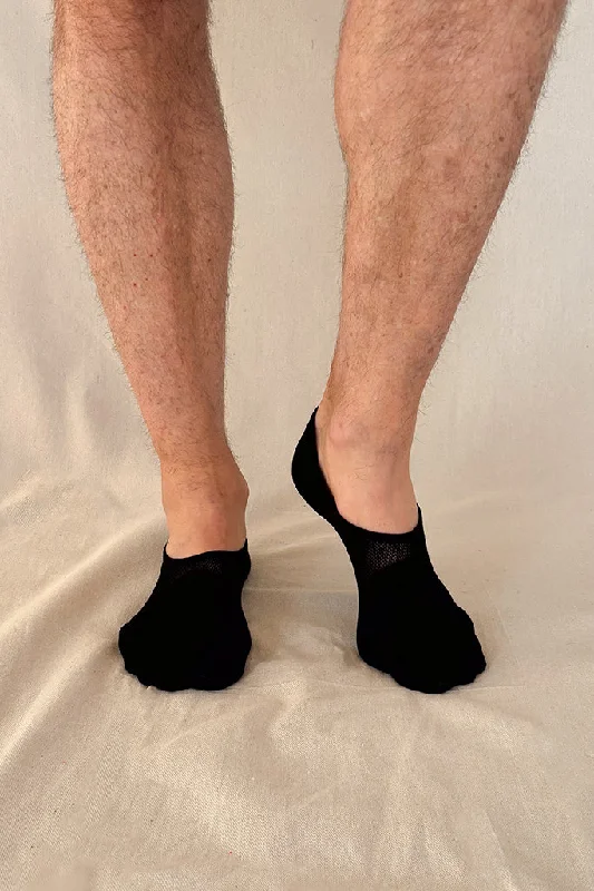 Stretchable men's socks for a flexible fitMen's Hidden Bamboo Socks 2 Pack - Black