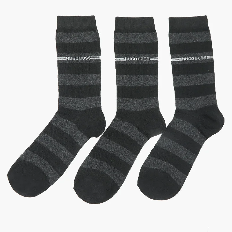 Men's Lycra Sock Pack of 3 - Dark Grey