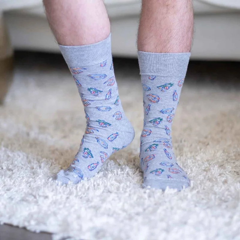 Organic men's socks for an eco - friendly choiceMen's Seafood Socks