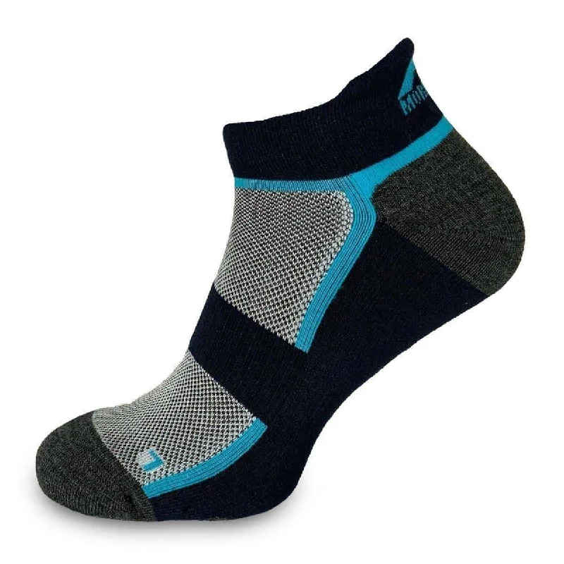 Moisture - wicking men's socks for drynessMore Mile Bamboo Comfort Running Socks - Blue
