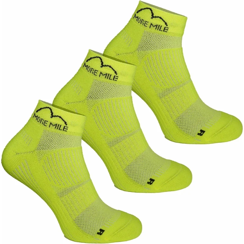 Merino wool men's socks for warmth and breathabilityMore Mile London 2.0 (3 Pack) Eco Friendly Running Socks - Yellow Merino wool men's socks for warmth and breathabilityMore Mile London 2.0 (3 Pack) Eco Friendly Running Socks - Yellow